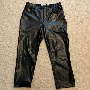 Abercrombie & Fitch 90’s straight ultra high rise curve love leather pants